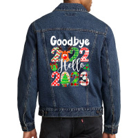 Goodbye 2022 Hello 2023 Happy New Year Christmas Funny Men Denim Jacket | Artistshot