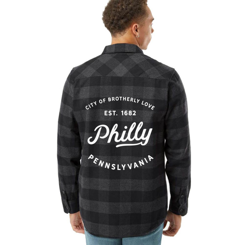 Classic Retro Vintage Philly City Of Brotherly Love Flannel Shirt by fenderbendable | Artistshot