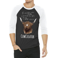 Scottisch Cow Cowculator Scottish Highland Cattle 3/4 Sleeve Shirt | Artistshot