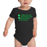 Semicolon Mental Health Awareness Supporter Baby Bodysuit | Artistshot