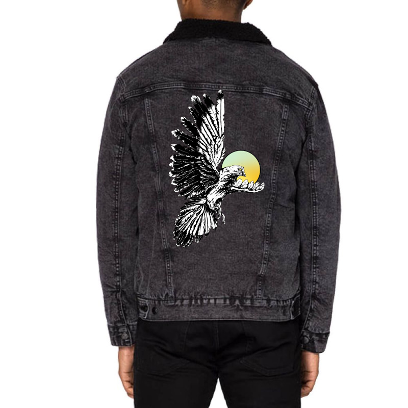 Ink Dove (holy Spirit) Unisex Sherpa-Lined Denim Jacket by Ledford Leslie | Artistshot