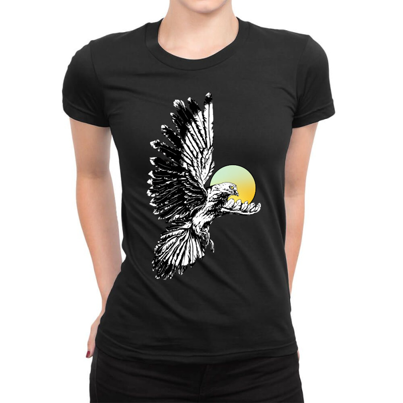 Ink Dove (holy Spirit) Ladies Fitted T-Shirt by Ledford Leslie | Artistshot