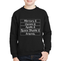 Mercury Gemini Apollo Space Shuttle Artemis Astronaut-yqqmr Youth Sweatshirt | Artistshot