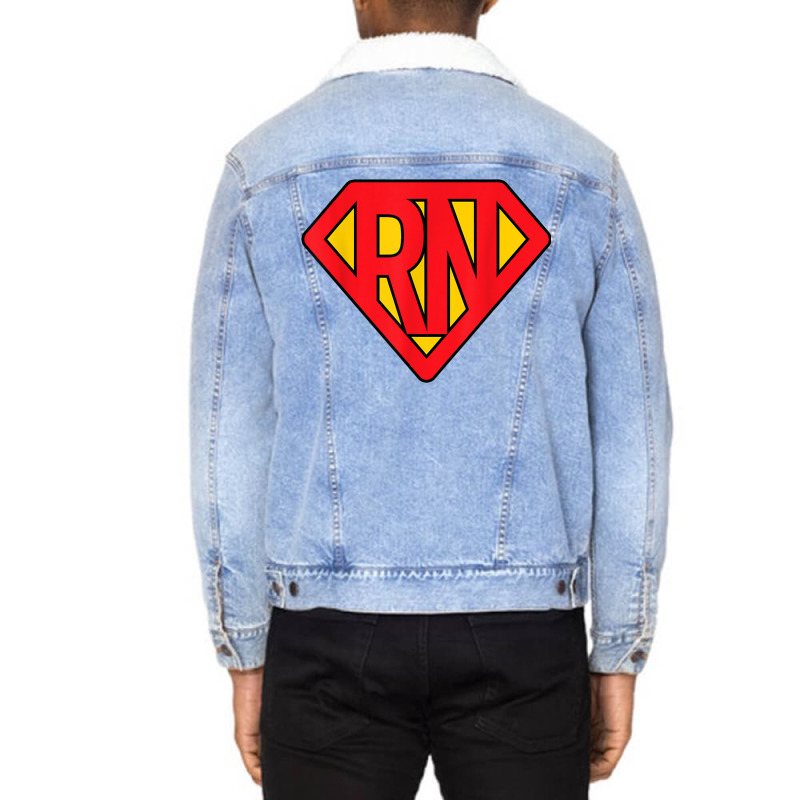 Super Nurse Rn Superhero Registered Nurse Hero Unisex Sherpa-lined Denim Jacket | Artistshot