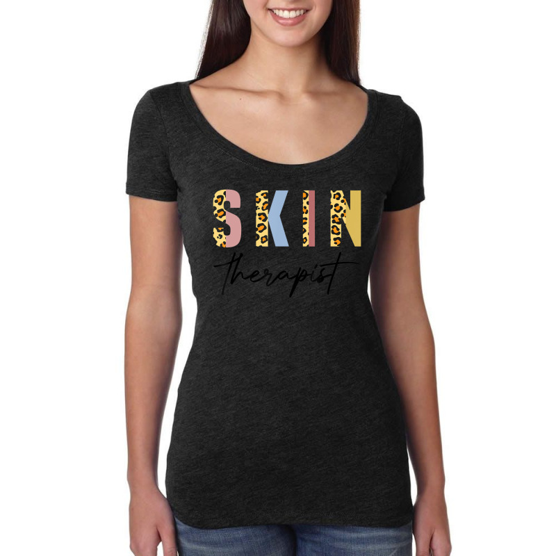 Skin Therapist Skincare Lover Skin Esthetician Women's Triblend Scoop T-shirt | Artistshot