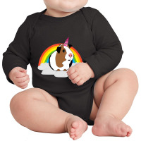 Guinea Pig Unicorn Cute Guinea Pig Long Sleeve Baby Bodysuit | Artistshot