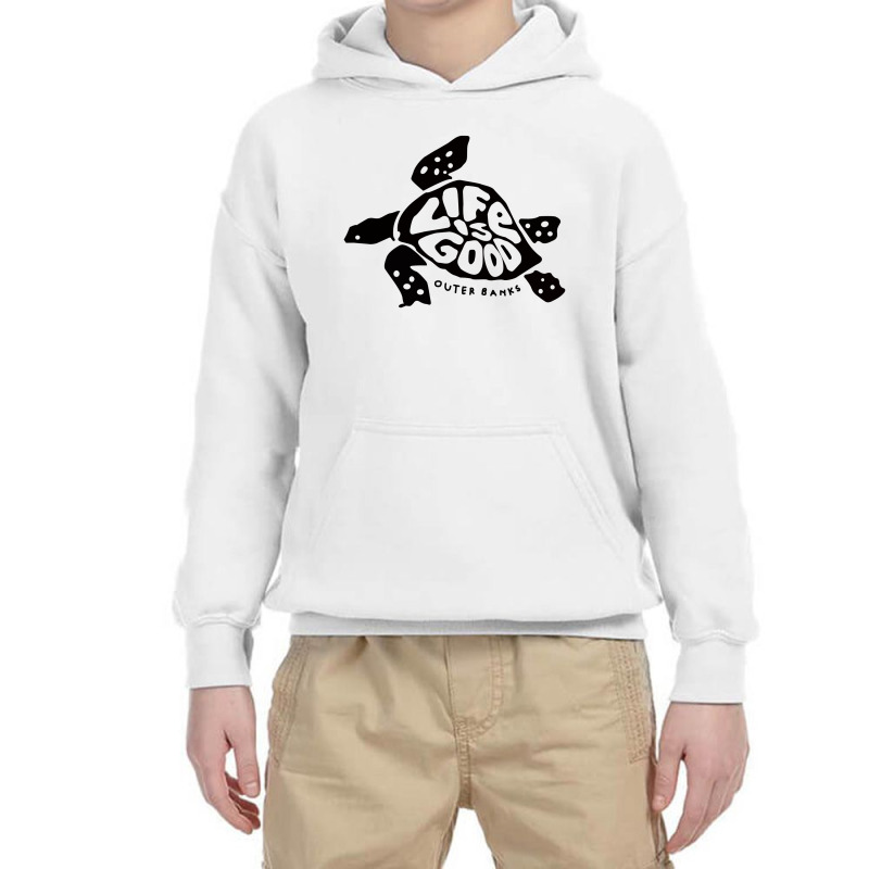 Life Is Good Turtle Outer Banks Youth Hoodie by bergassejahtera | Artistshot