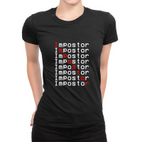 Impostor Repeated Video Gamer Impostor Ladies Fitted T-shirt | Artistshot