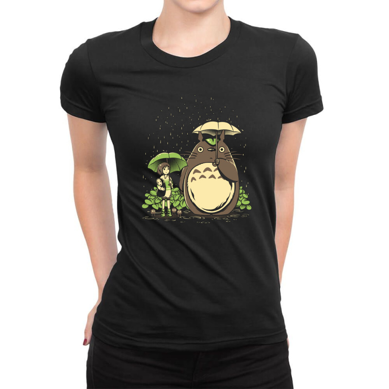 Chihiro And Totoro Ladies Fitted T-shirt | Artistshot