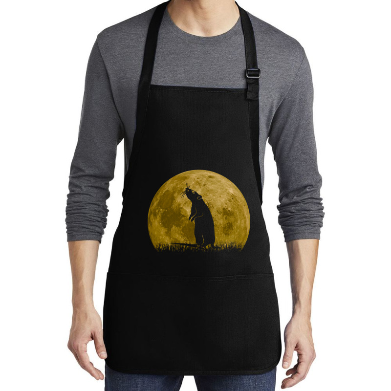 Rat Mouse Full Moon Rat Mouse Lover Medium-length Apron | Artistshot