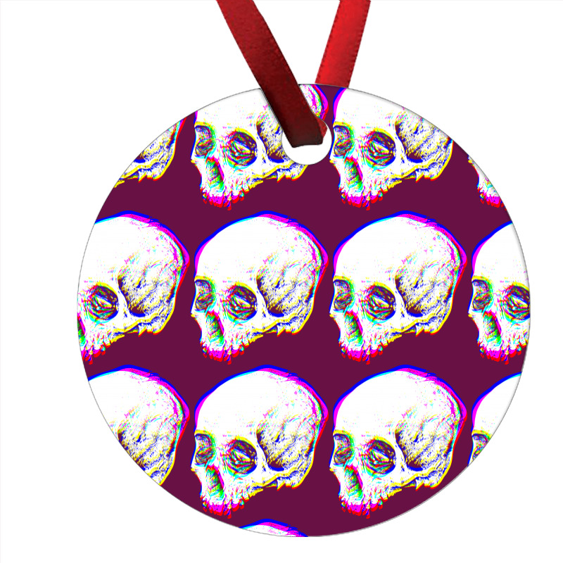 Skull Glitch Ornament | Artistshot