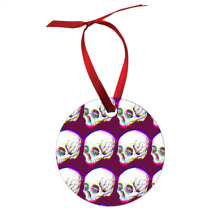 Skull Glitch Ornament | Artistshot