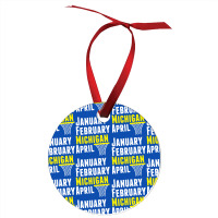 January February Michigan April - March Madness Basketball Ornament | Artistshot