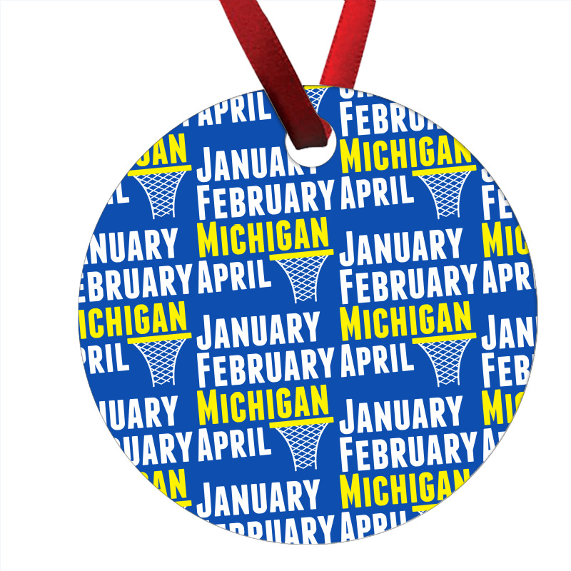 January February Michigan April - March Madness Basketball Ornament | Artistshot