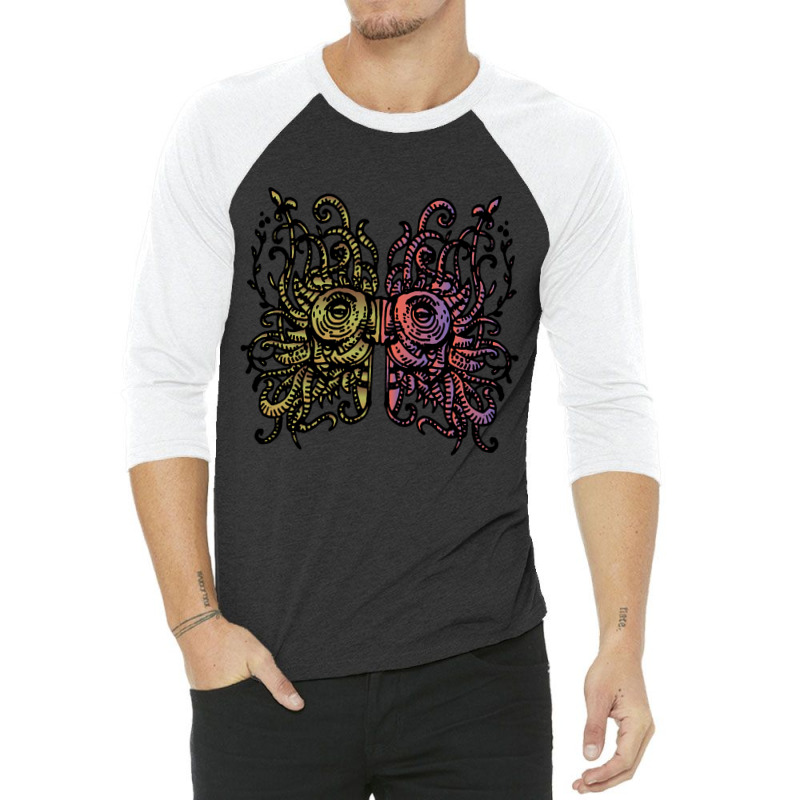 Mask Of An Aztec Warrior 3/4 Sleeve Shirt | Artistshot