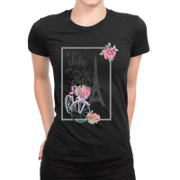 Take Me To Paris Eiffel Tower, Love Paris, French Ladies Fitted T-shirt | Artistshot