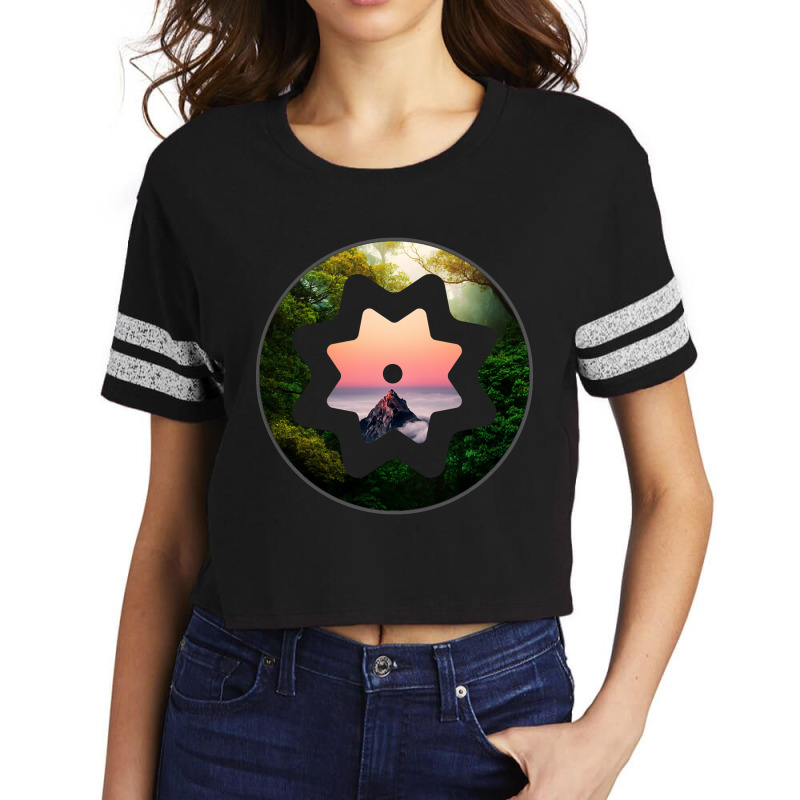 Mix Of Nature Forest And Sunset And Mountain Scorecard Crop Tee by greggjvandervor | Artistshot