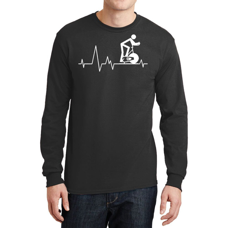 Cycling T  Shirt Indoor Spinning Cycle Heartbeat T  Shirt Long Sleeve Shirts | Artistshot