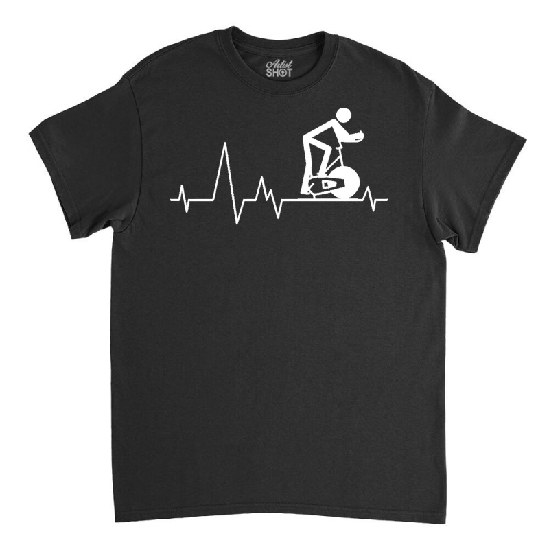 Cycling T  Shirt Indoor Spinning Cycle Heartbeat T  Shirt Classic T-shirt | Artistshot