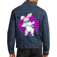 Dabbing Bunny Funny Rabbit T  Shirt Funny Dabbit Dabbing Rabbit Sungla Men Denim Jacket | Artistshot