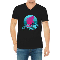 Monster Island (3) V-neck Tee | Artistshot