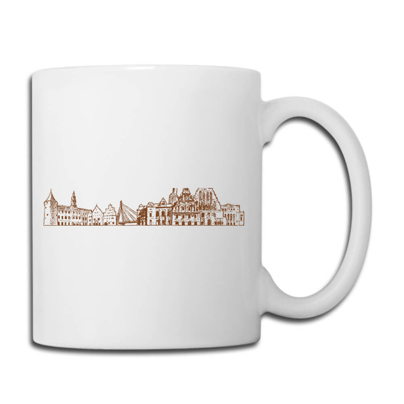 Riga Hand Drawn Skyline Coffee Mug | Artistshot