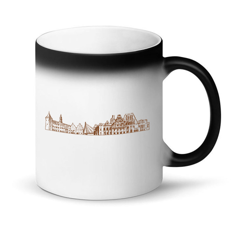 Riga Hand Drawn Skyline Magic Mug | Artistshot