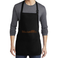 Riga Hand Drawn Skyline Medium-length Apron | Artistshot