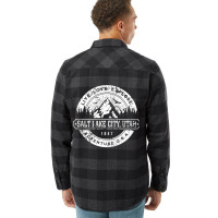 Salt Lake City Utah Usa Distressed Style Adventure Design Zip Hoodie Flannel Shirt | Artistshot