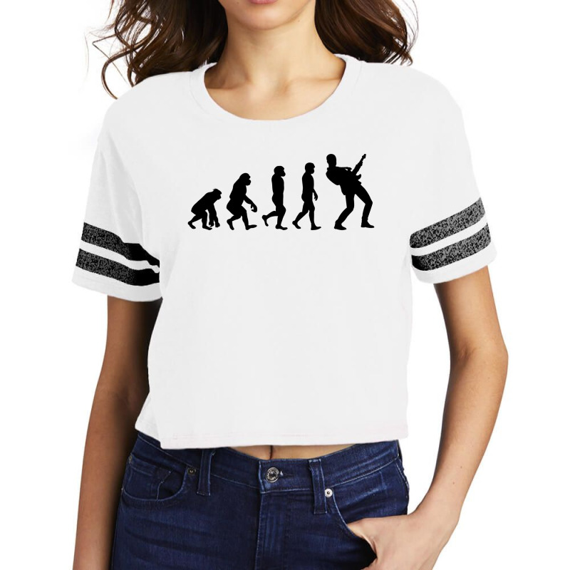 Bass Guitar Player Musician Bassist Evolution Scorecard Crop Tee | Artistshot