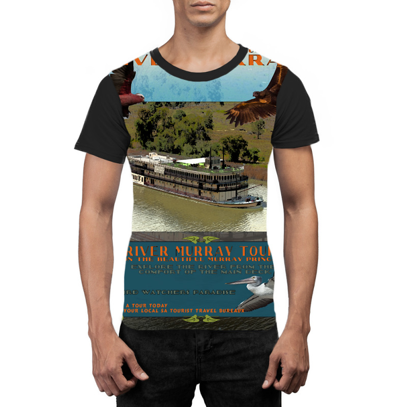 River Murray Retro Travel 01a Graphic T-shirt | Artistshot