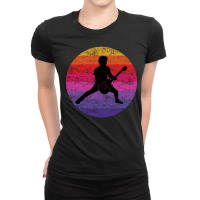 Bass Guitar Player Musician Bassist Vintage Retro Ladies Fitted T-shirt | Artistshot