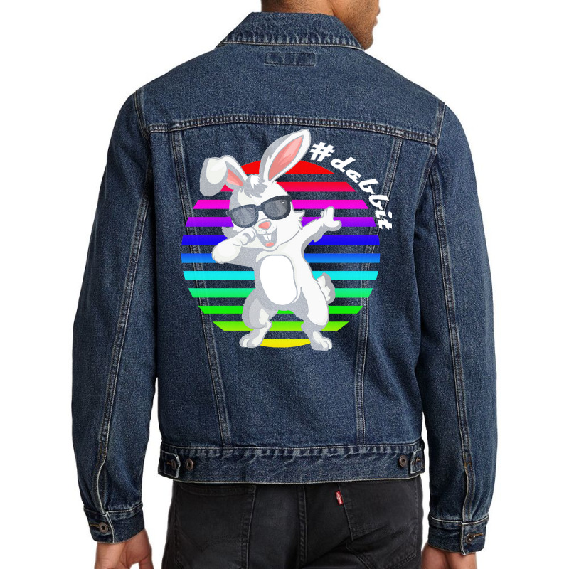 Dabbit Bunny T  Shirt Funny Dabbit Dabbing Rabbit Sunglasses Easter Bu Men Denim Jacket | Artistshot