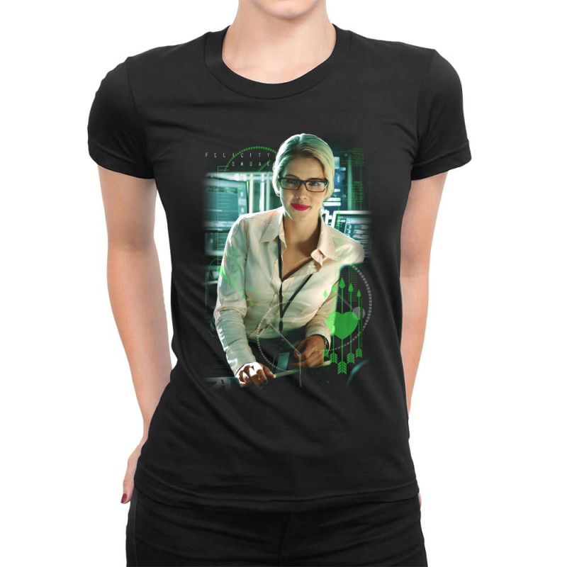 Ar.row Tv Series Felicity Smoak Longsleeve Ladies Fitted T-Shirt by pancakesthedude | Artistshot