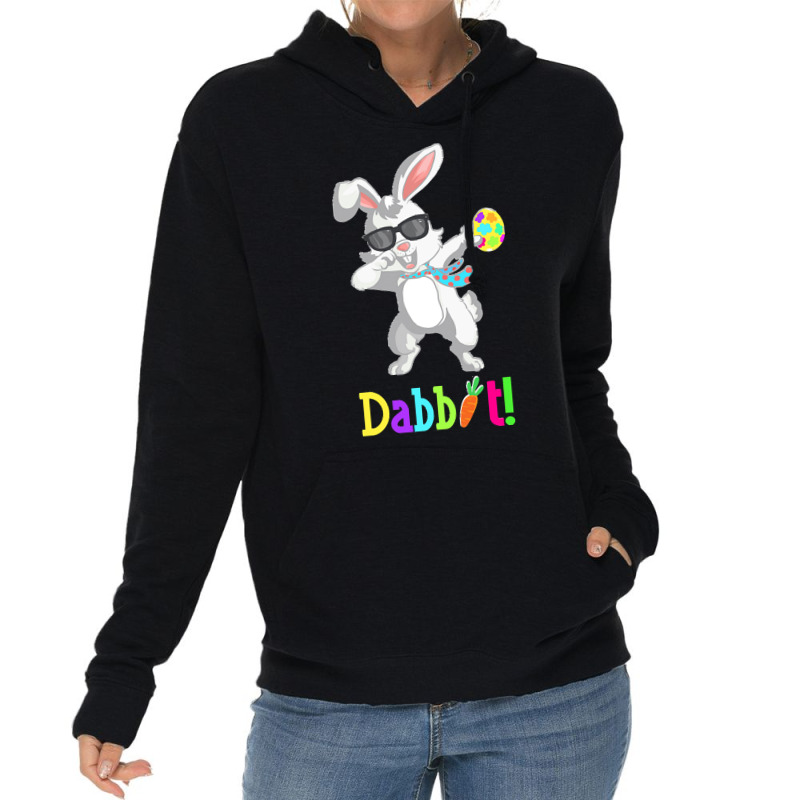 Dabbit Dabbing Easter Bunny Easter Egg T  Shirt Funny Dabbit Dabbing R Lightweight Hoodie | Artistshot