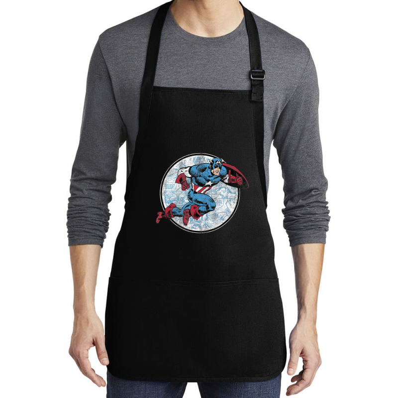 Cap.tain America Battle Medium-length Apron | Artistshot