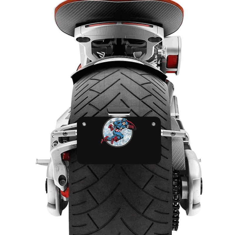 Cap.tain America Battle Motorcycle License Plate | Artistshot