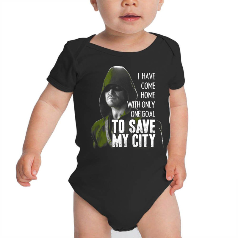 Ar.row Tv Series Save My City Baby Bodysuit by pancakesthedude | Artistshot