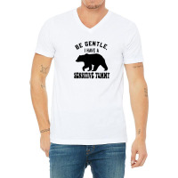 Be Gentle I Have A Sensitive Tummy V-neck Tee | Artistshot