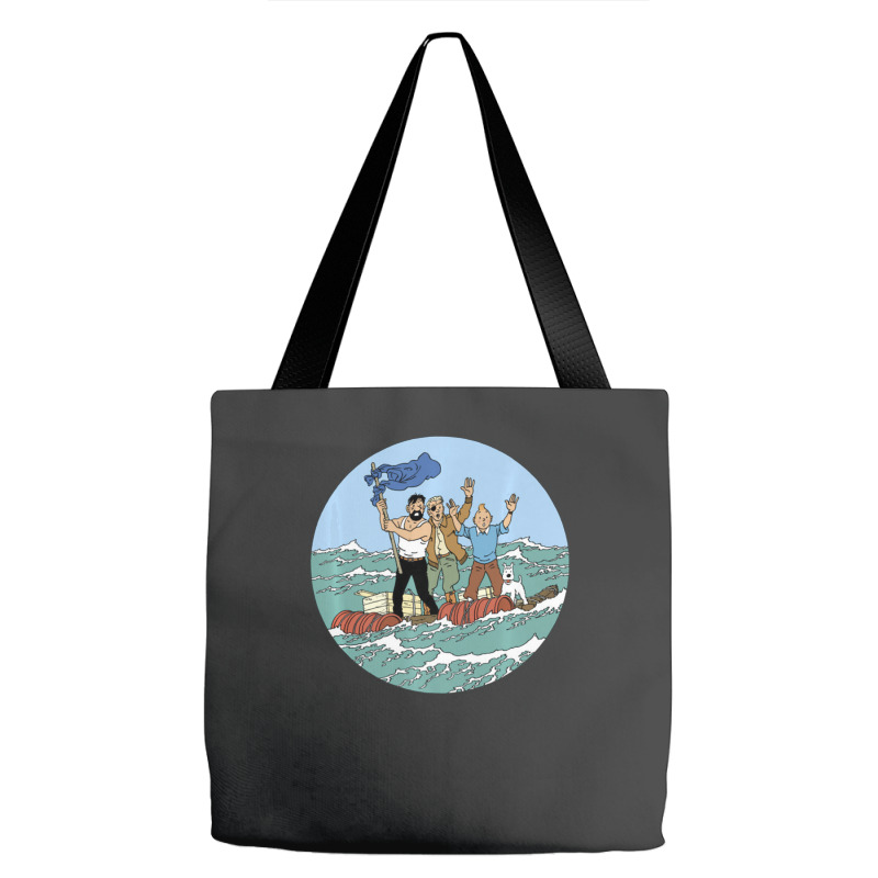 Tin-tin Sea Adventure With Captain Haddock Tote Bags | Artistshot