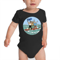 Tin-tin Sea Adventure With Captain Haddock Baby Bodysuit | Artistshot