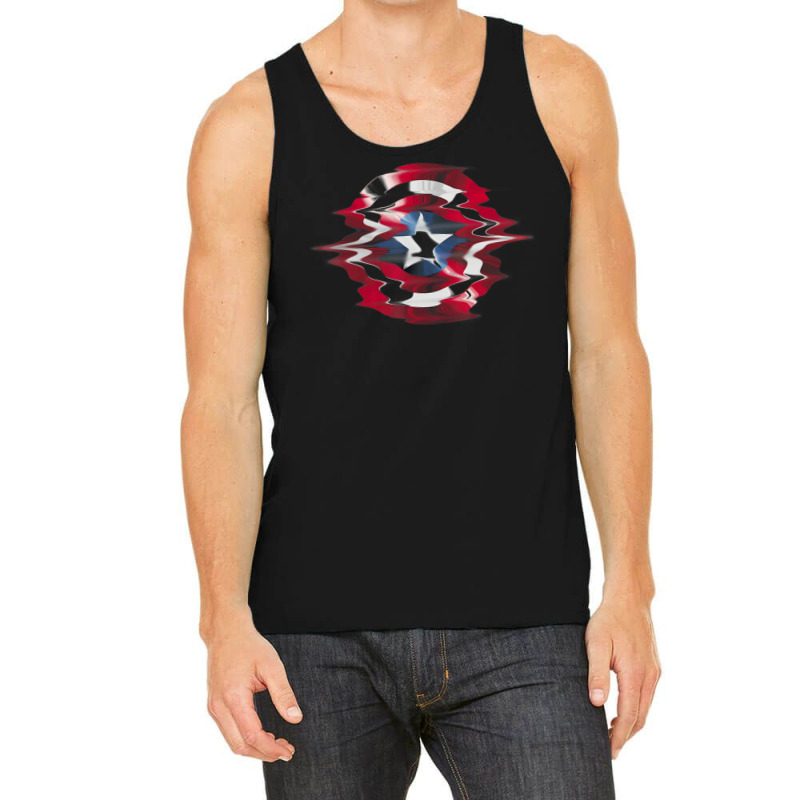 Cap.tain America Shield Glitch Tank Top | Artistshot