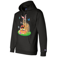 Easter Day T  Shirt Cat With Bunny Ears And Eggs Basket Kids Men Women Champion Hoodie | Artistshot