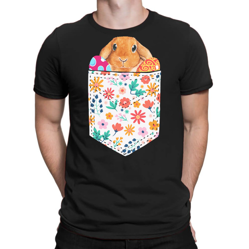 Easter Day T  Shirt Cute Rabbit Bunny Pet Easter Eggs In Pocket Easter T-shirt | Artistshot