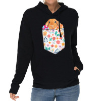 Easter Day T  Shirt Cute Rabbit Bunny Pet Easter Eggs In Pocket Easter Lightweight Hoodie | Artistshot