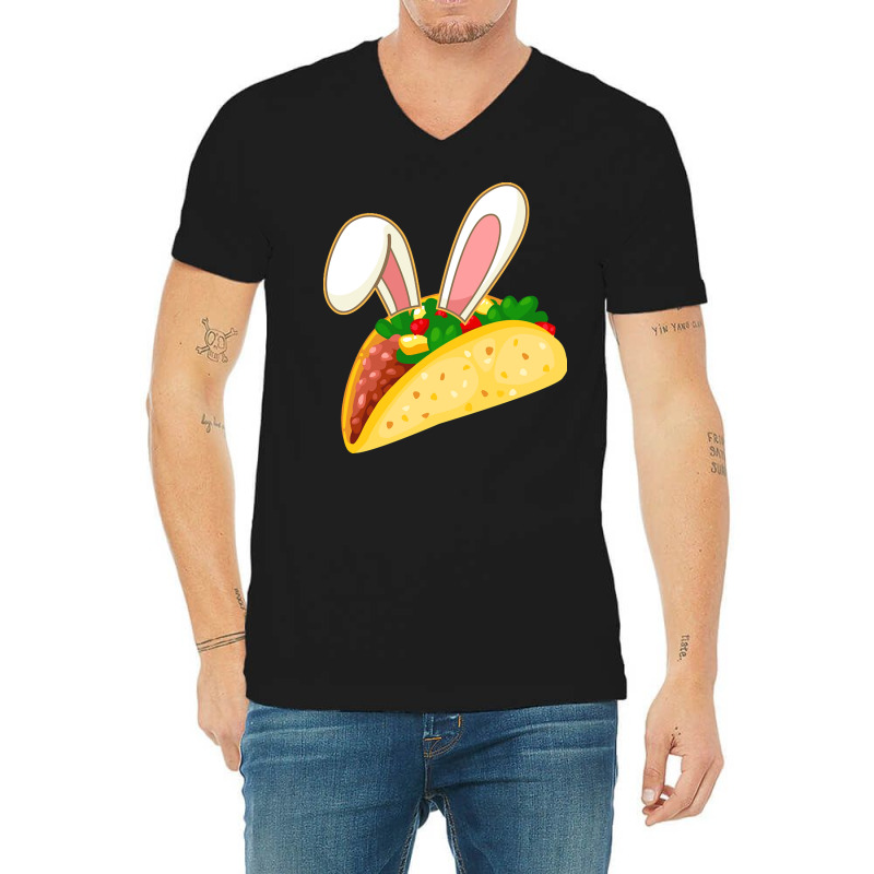 Easter Day T  Shirt Easter Taco Emoticon With Bunny Ears T  Shirt V-neck Tee | Artistshot