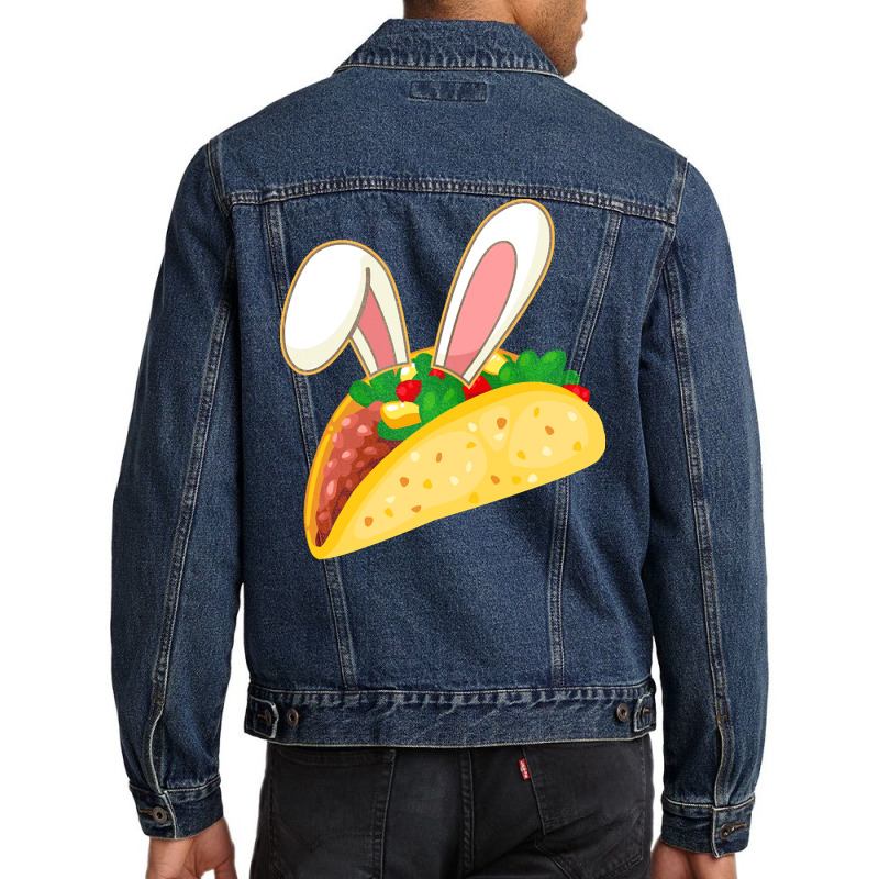 Easter Day T  Shirt Easter Taco Emoticon With Bunny Ears T  Shirt Men Denim Jacket | Artistshot