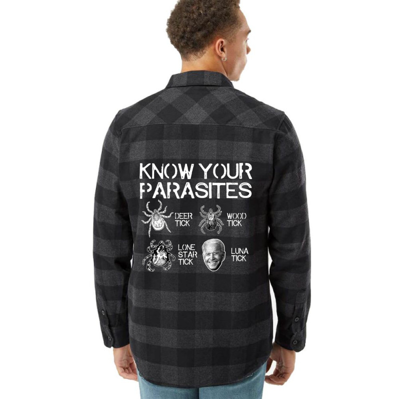 Know Your Parasites Tick Biden (on Back) Classic Flannel Shirt by bummercaught | Artistshot