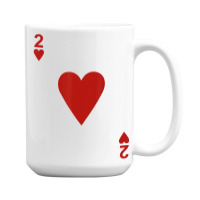 Two Of Hearts Blackjack Cards Poker 21 2 15 Oz Coffee Mug | Artistshot