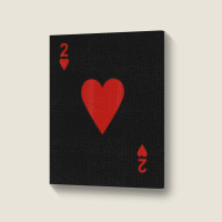 Two Of Hearts Blackjack Cards Poker 21 2 Portrait Canvas Print | Artistshot